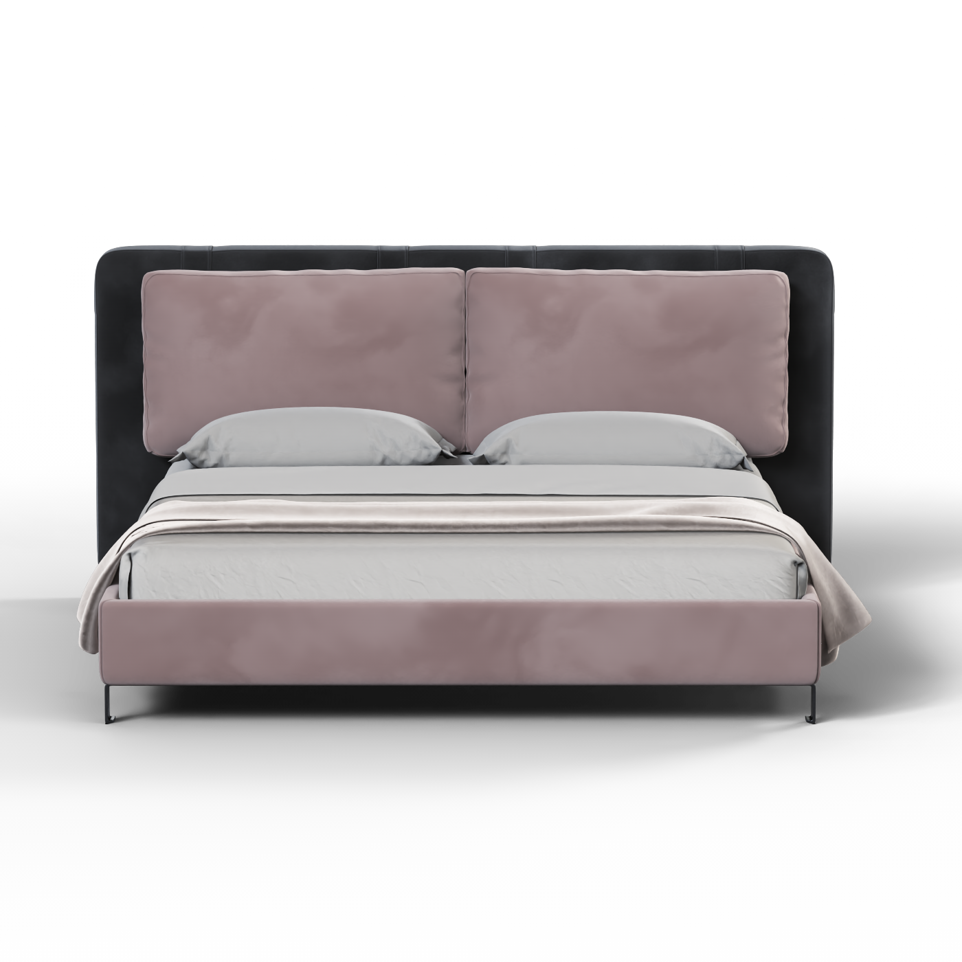Giovanna Double Bed with Elegant Headboard