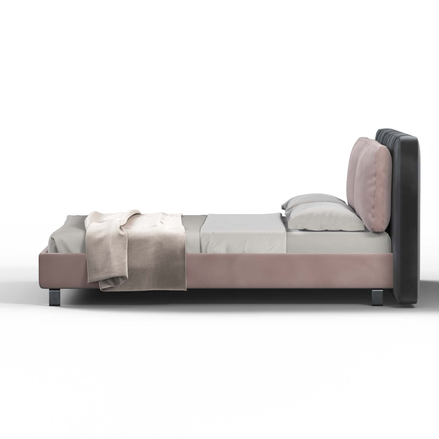 Giovanna Double Bed with Elegant Headboard