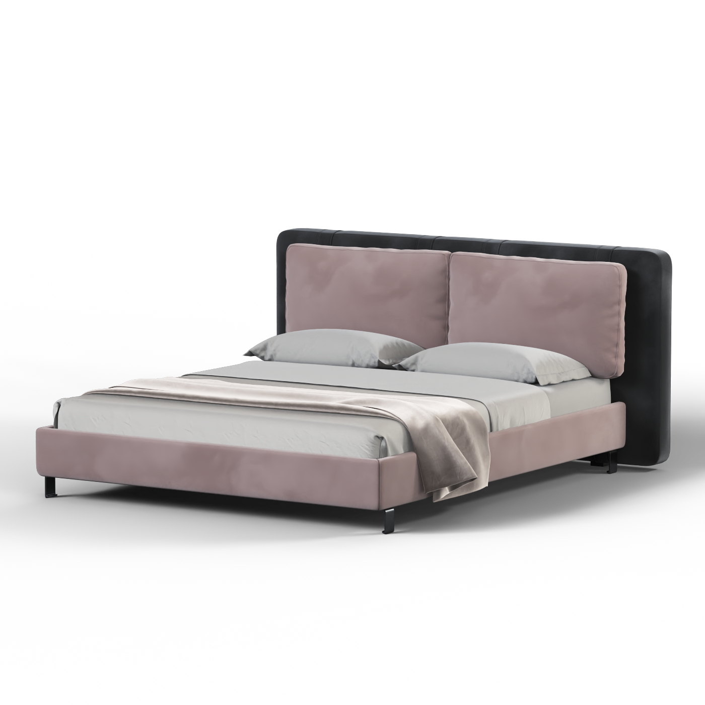Giovanna Double Bed with Elegant Headboard