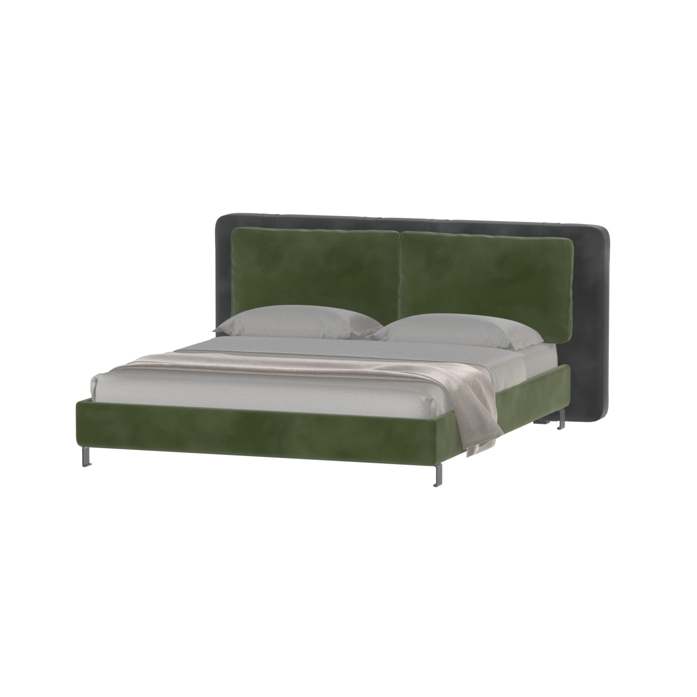 Giovanna Double Bed with Elegant Headboard