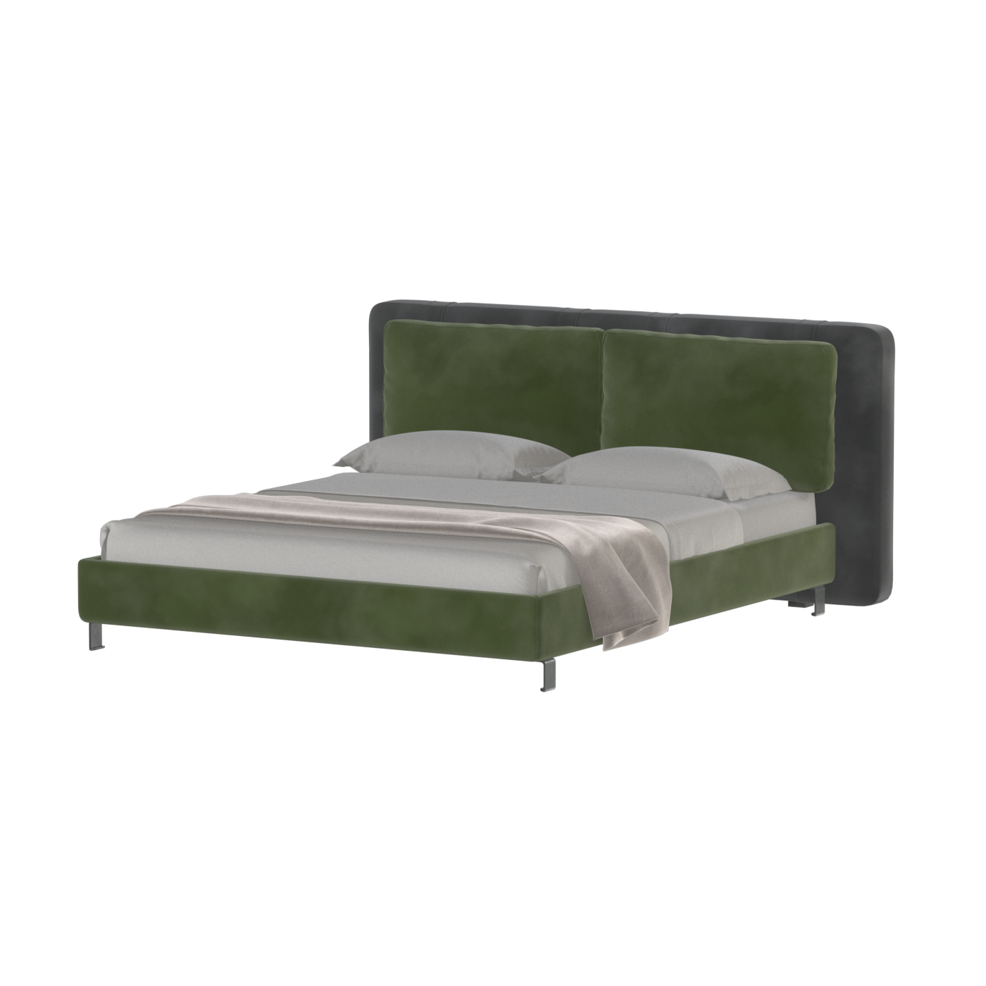 Giovanna Double Bed with Elegant Headboard
