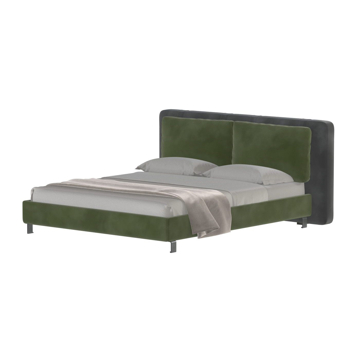 Giovanna Double Bed with Elegant Headboard