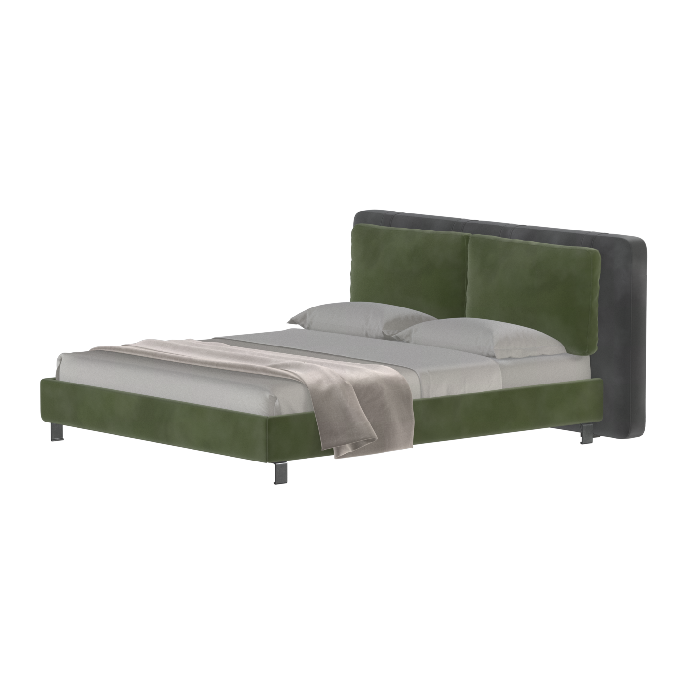 Giovanna Double Bed with Elegant Headboard
