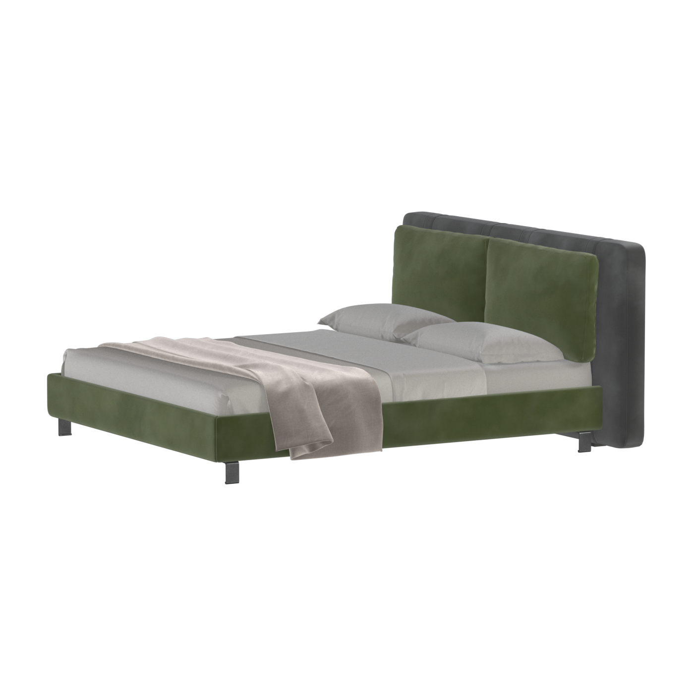 Giovanna Double Bed with Elegant Headboard