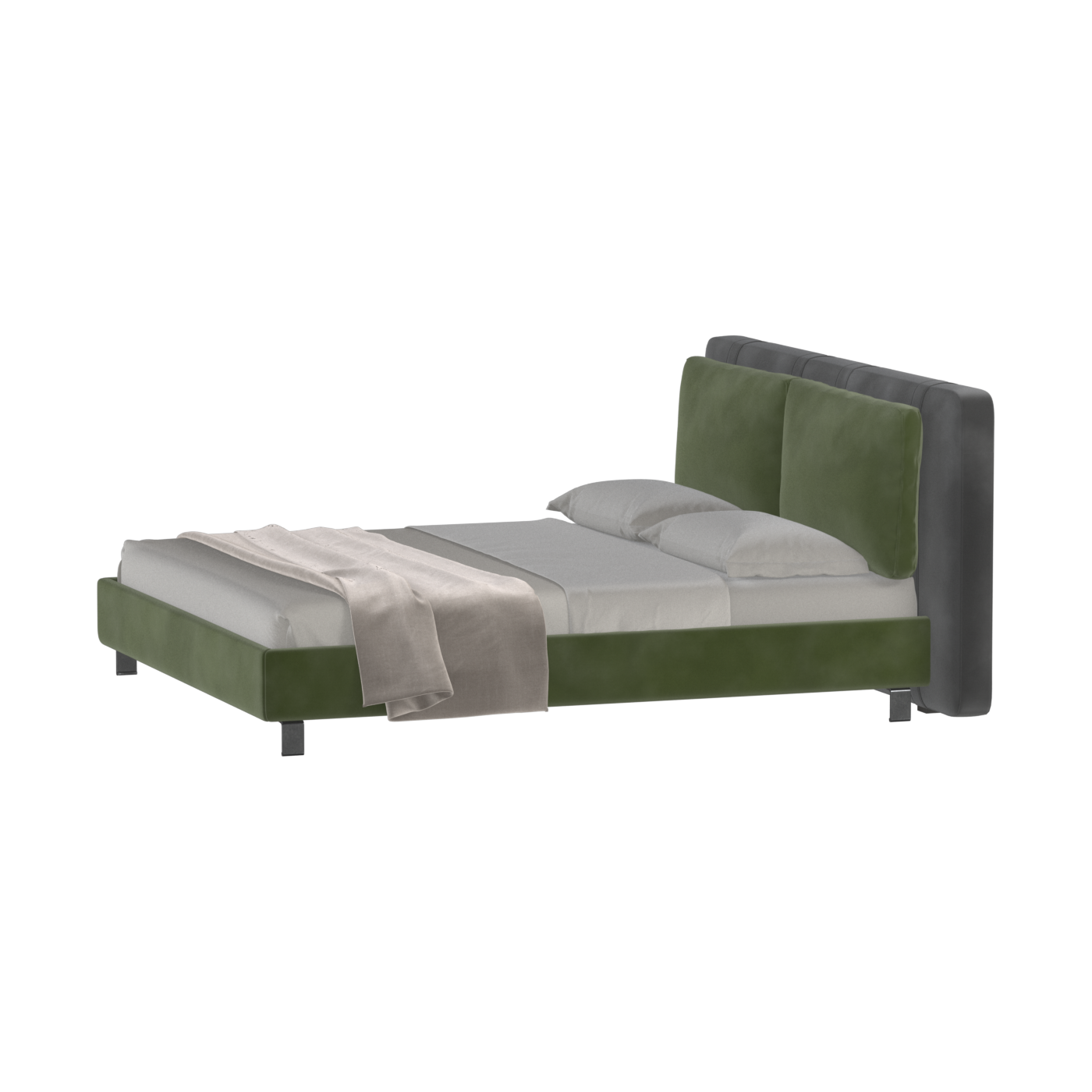 Giovanna Double Bed with Elegant Headboard