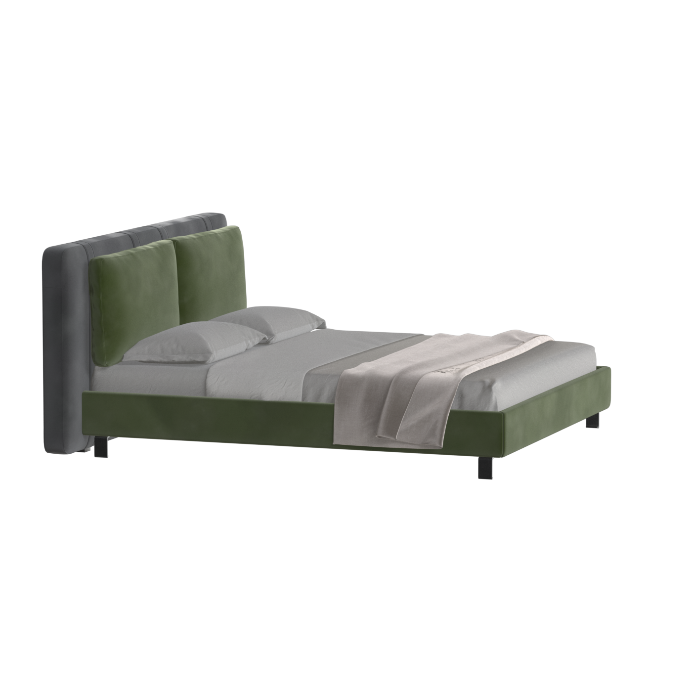 Giovanna Double Bed with Elegant Headboard