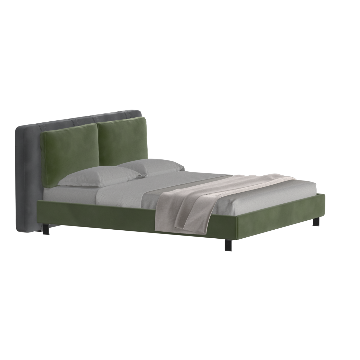 Giovanna Double Bed with Elegant Headboard