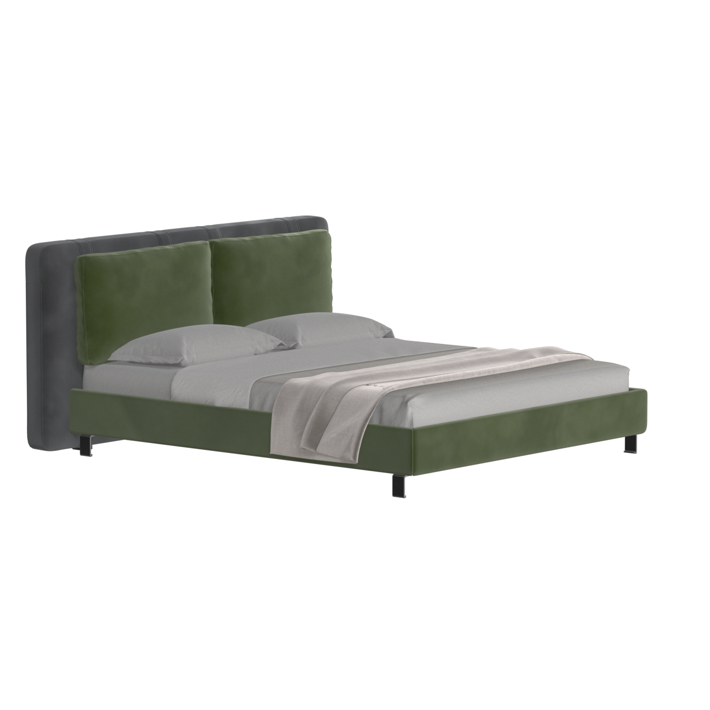 Giovanna Double Bed with Elegant Headboard