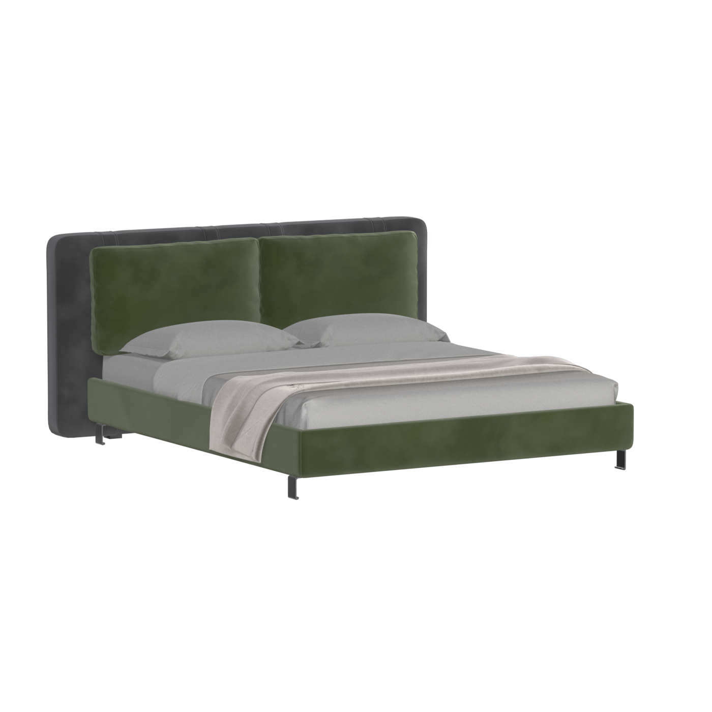 Giovanna Double Bed with Elegant Headboard