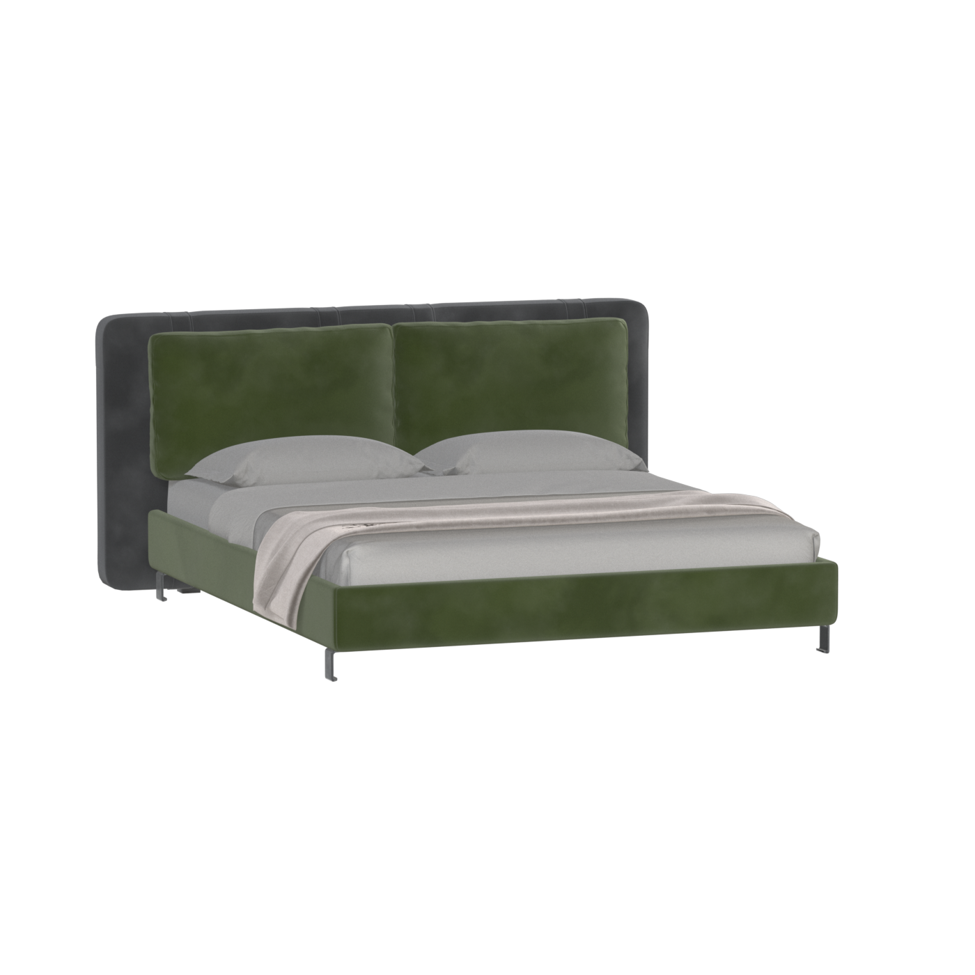 Giovanna Double Bed with Elegant Headboard