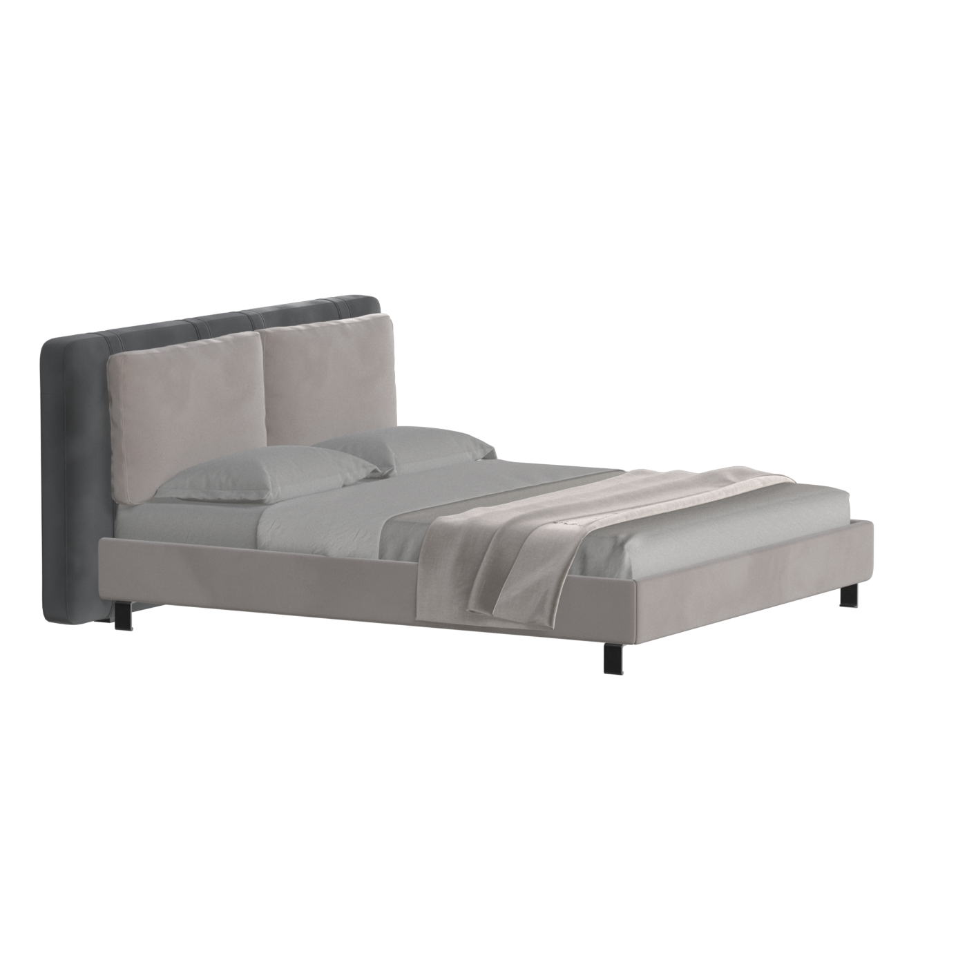 Giovanna Double Bed with Elegant Headboard