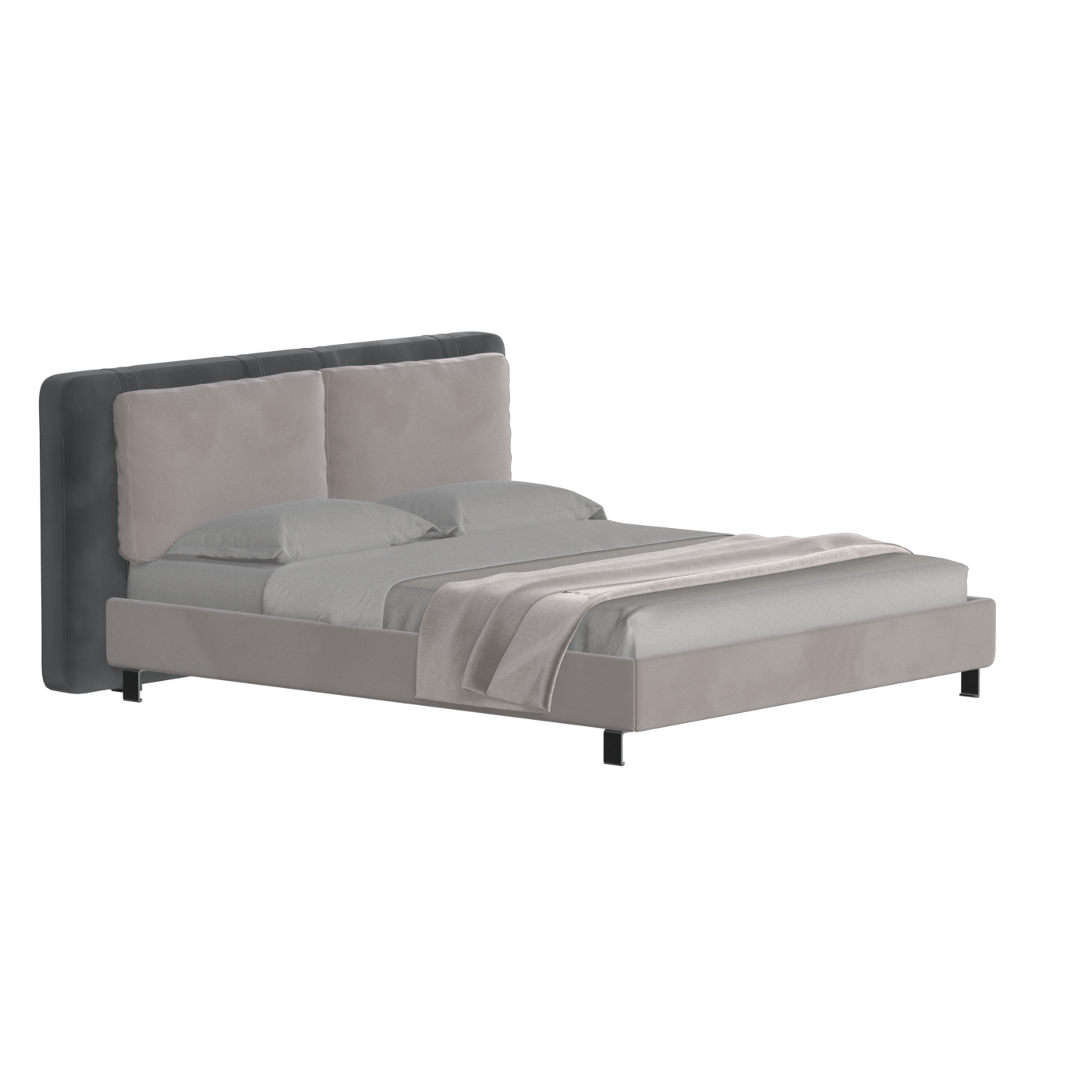 Giovanna Double Bed with Elegant Headboard