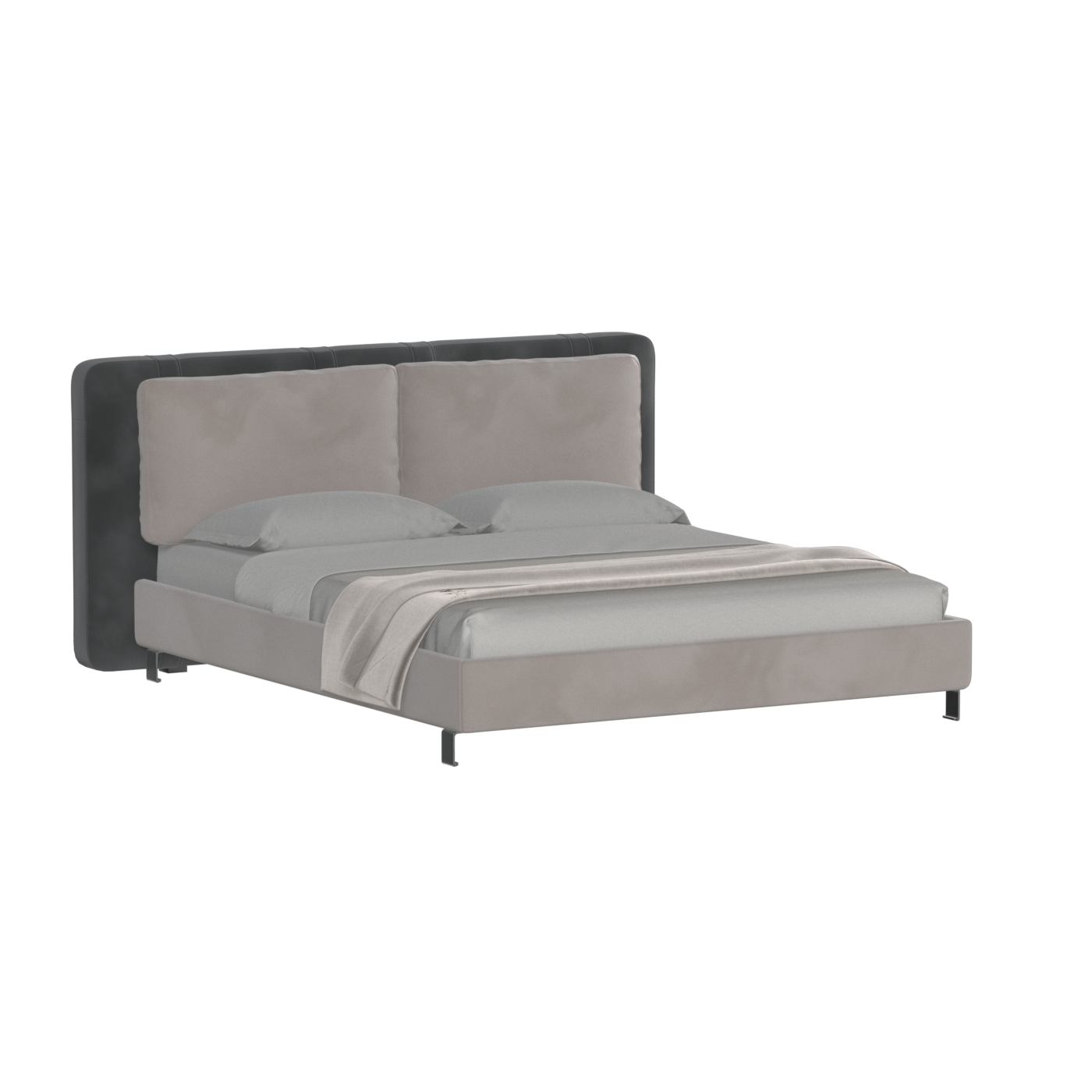 Giovanna Double Bed with Elegant Headboard