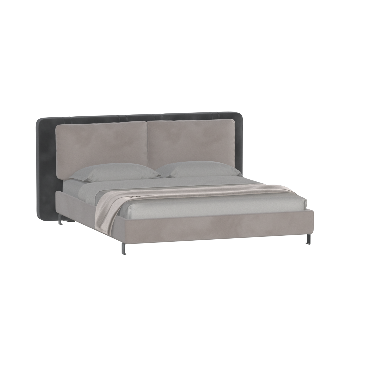 Giovanna Double Bed with Elegant Headboard