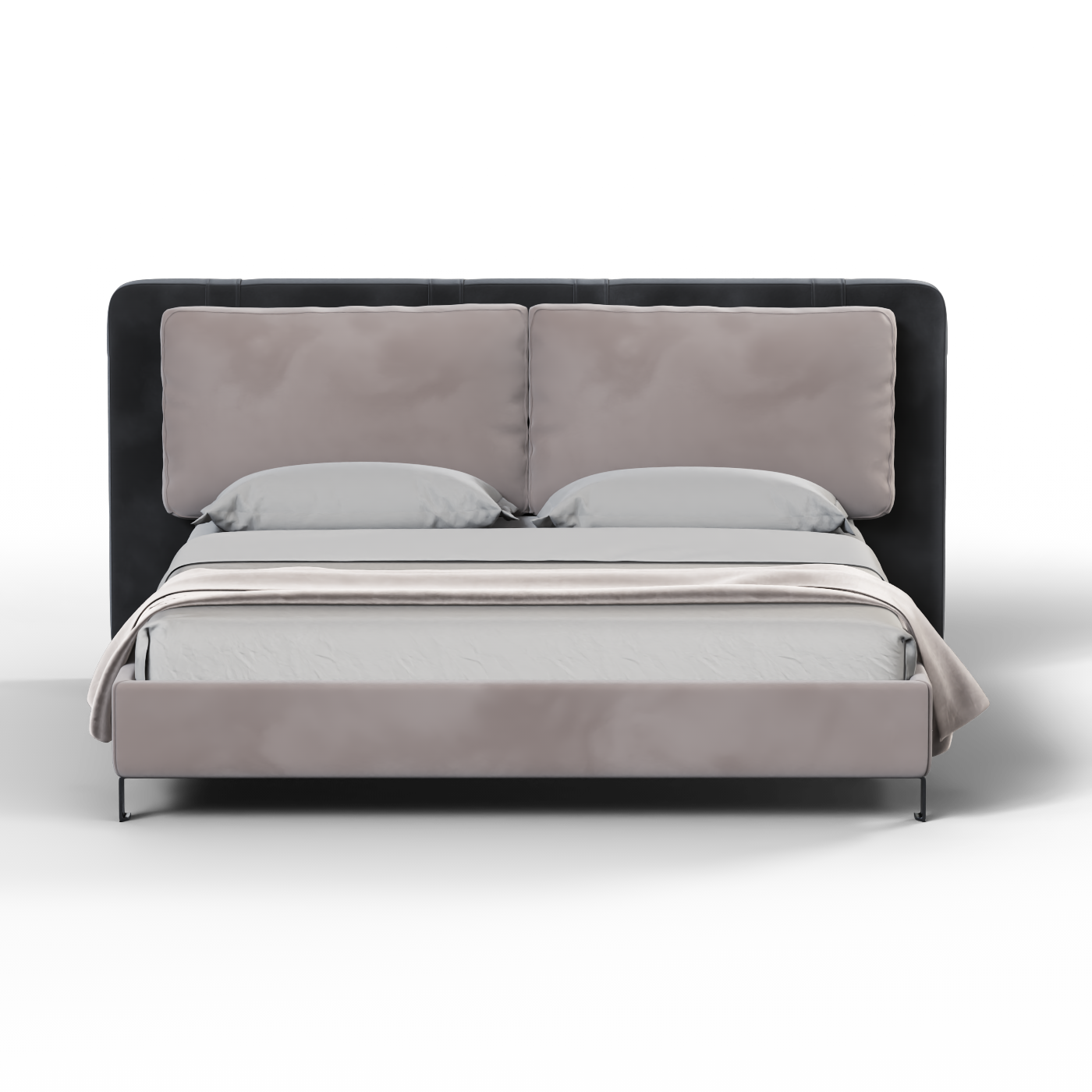 Giovanna Double Bed with Elegant Headboard