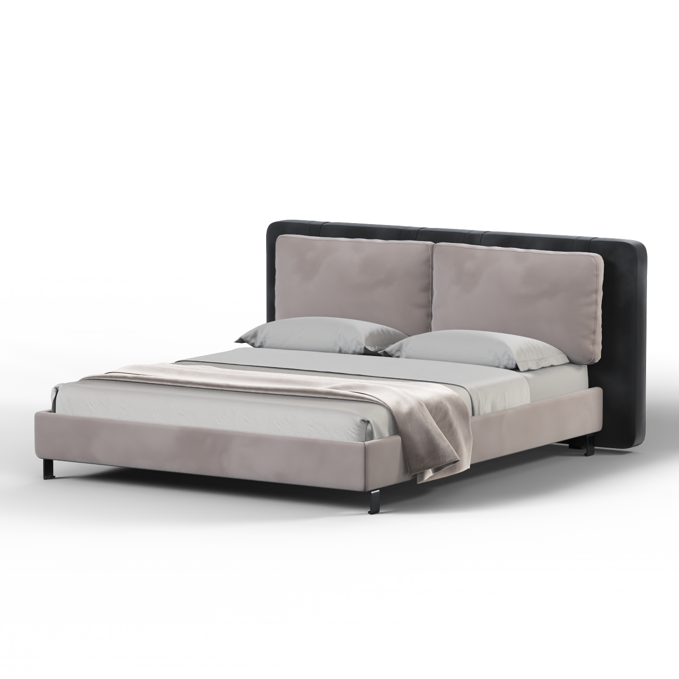 Giovanna Double Bed with Elegant Headboard