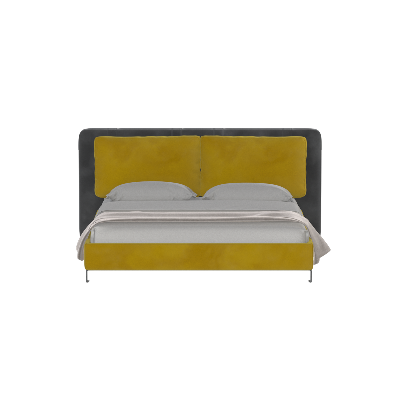 Giovanna Double Bed with Elegant Headboard