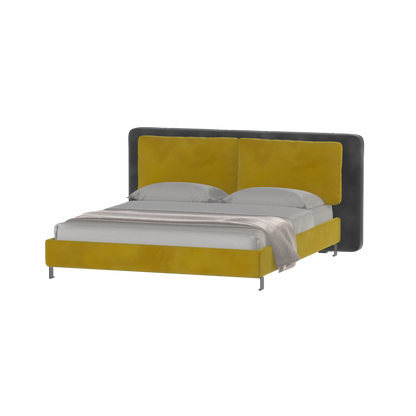 Giovanna Double Bed with Elegant Headboard