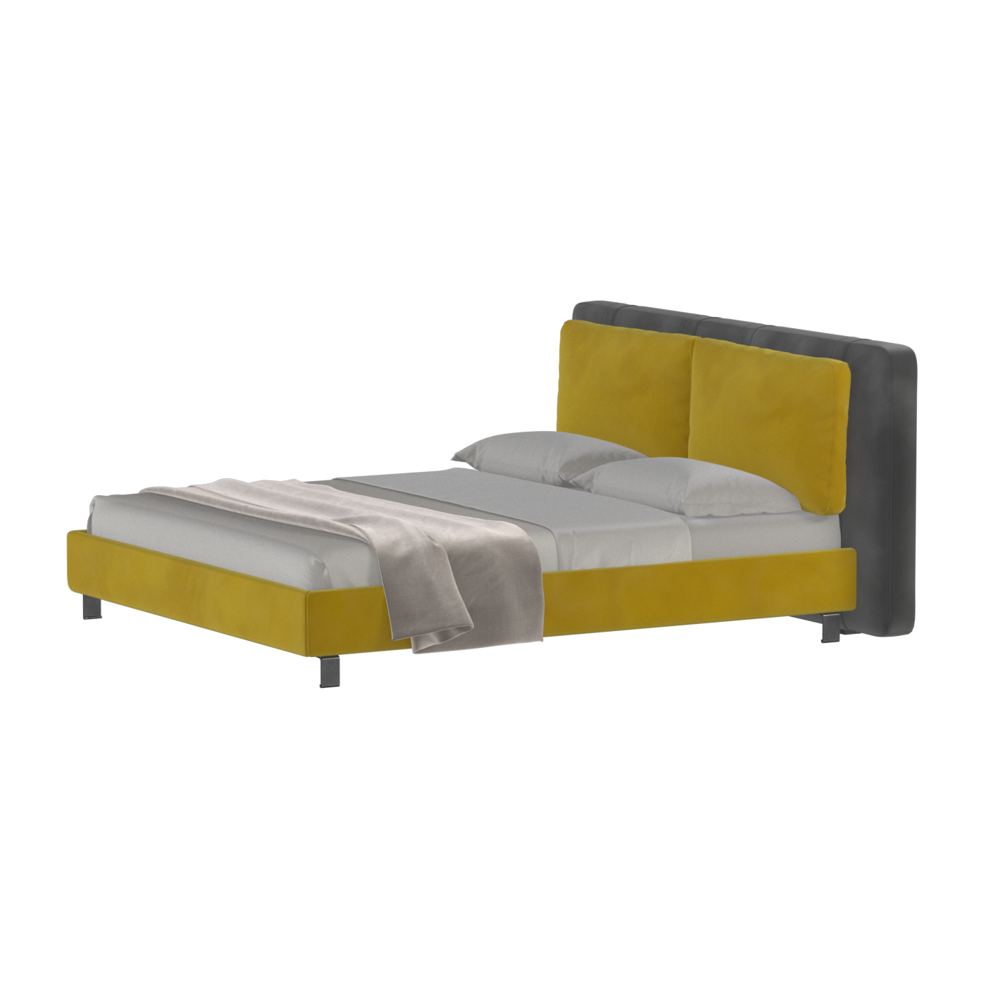 Giovanna Double Bed with Elegant Headboard