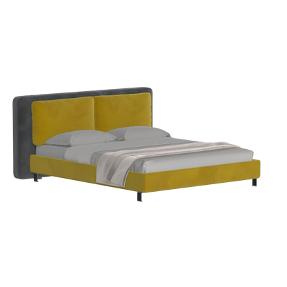 Giovanna Double Bed with Elegant Headboard