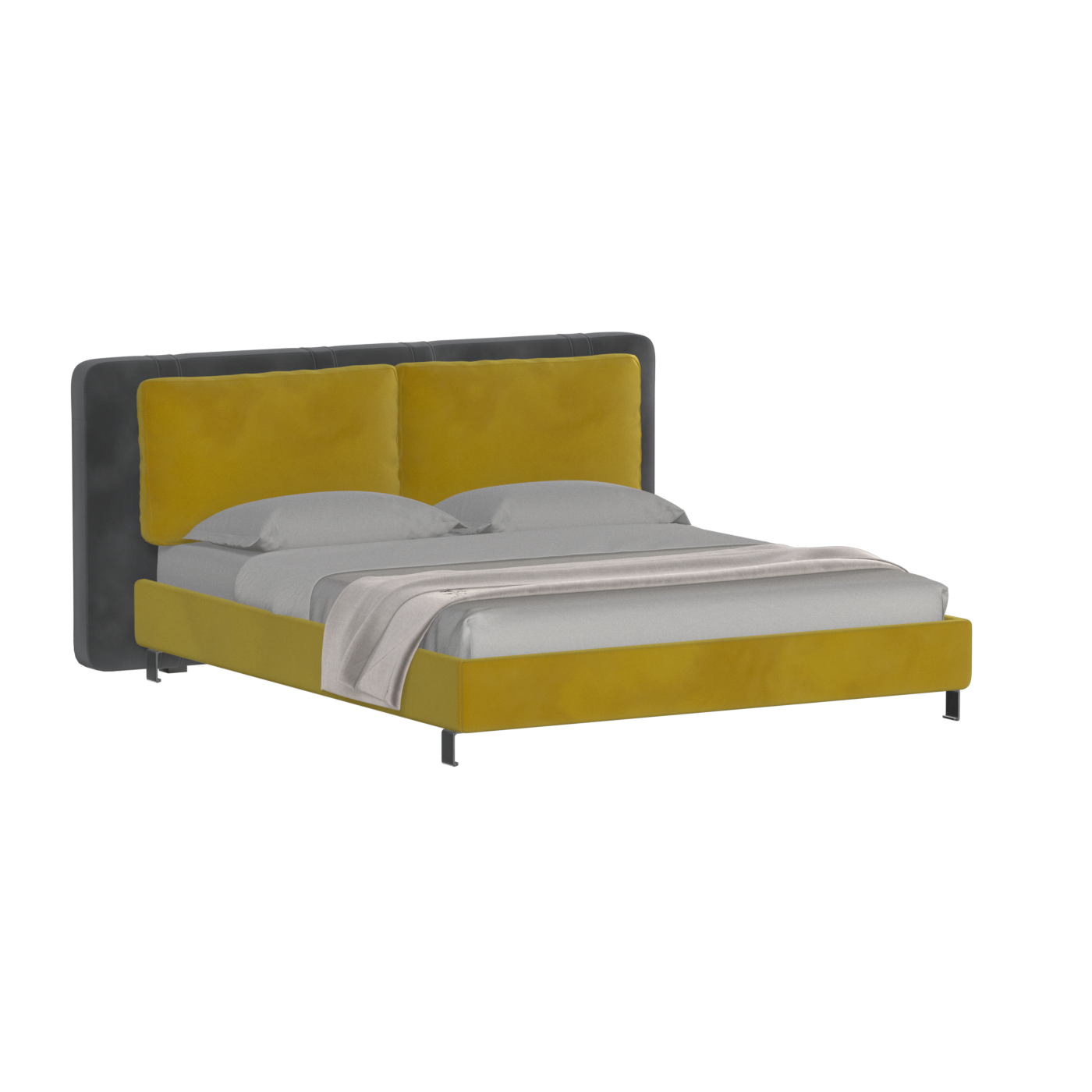 Giovanna Double Bed with Elegant Headboard