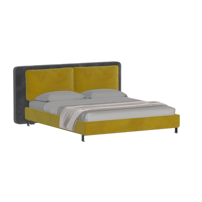 Giovanna Double Bed with Elegant Headboard