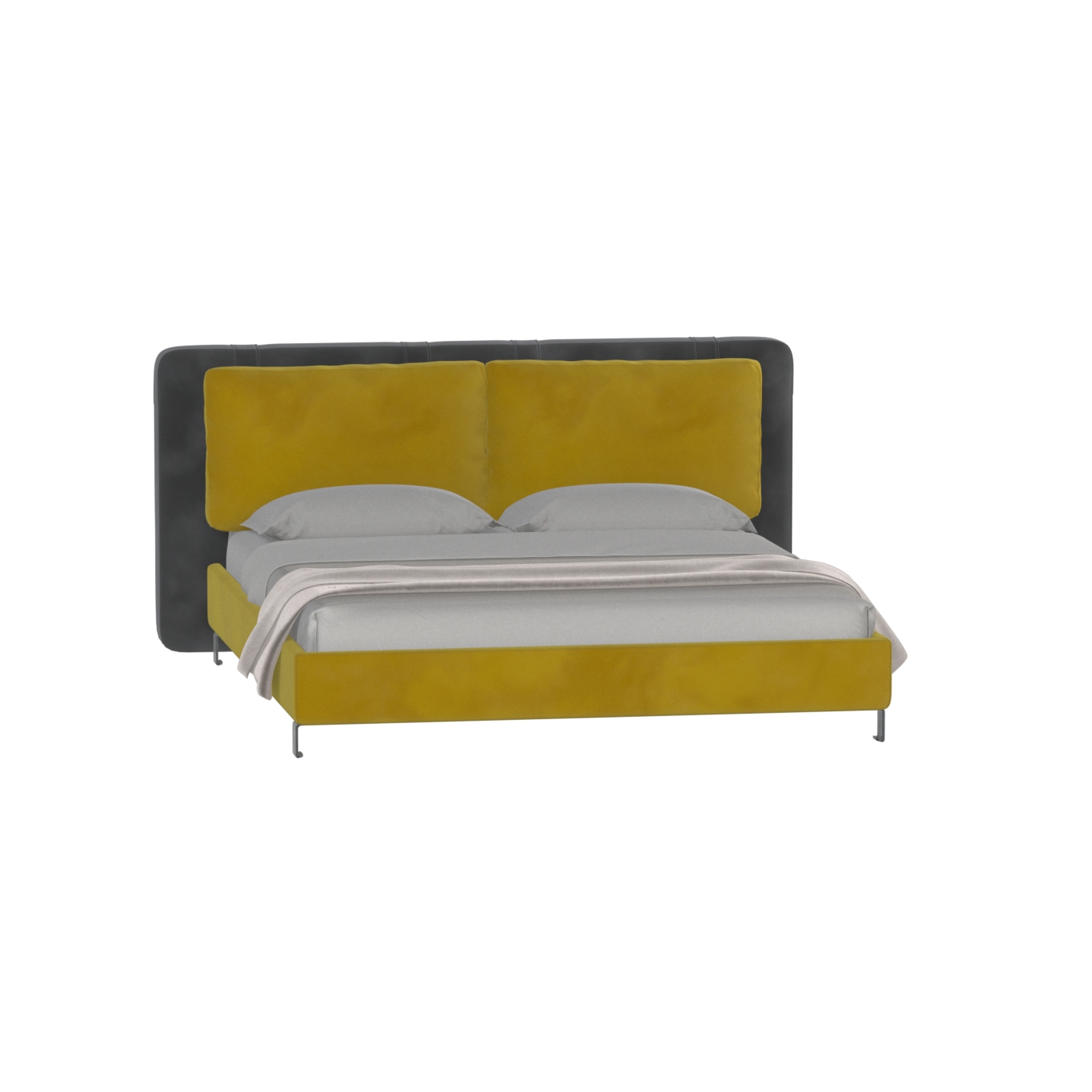 Giovanna Double Bed with Elegant Headboard