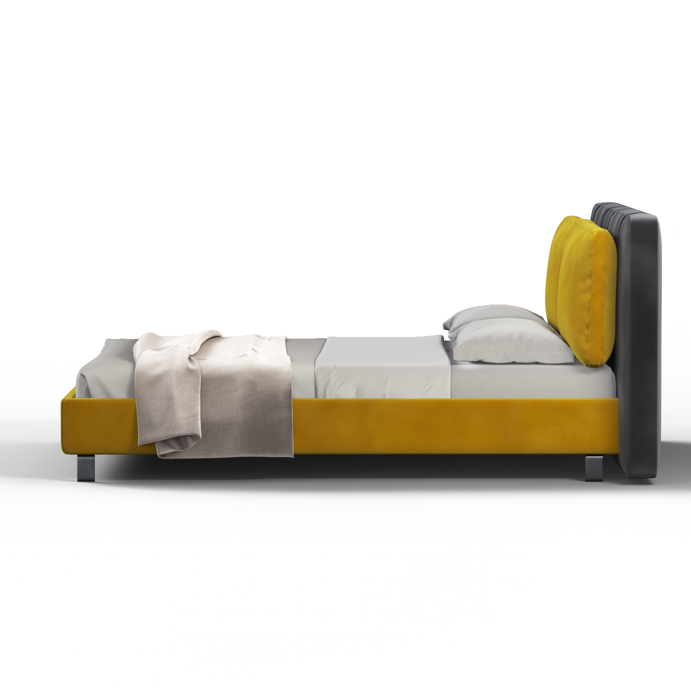 Giovanna Double Bed with Elegant Headboard