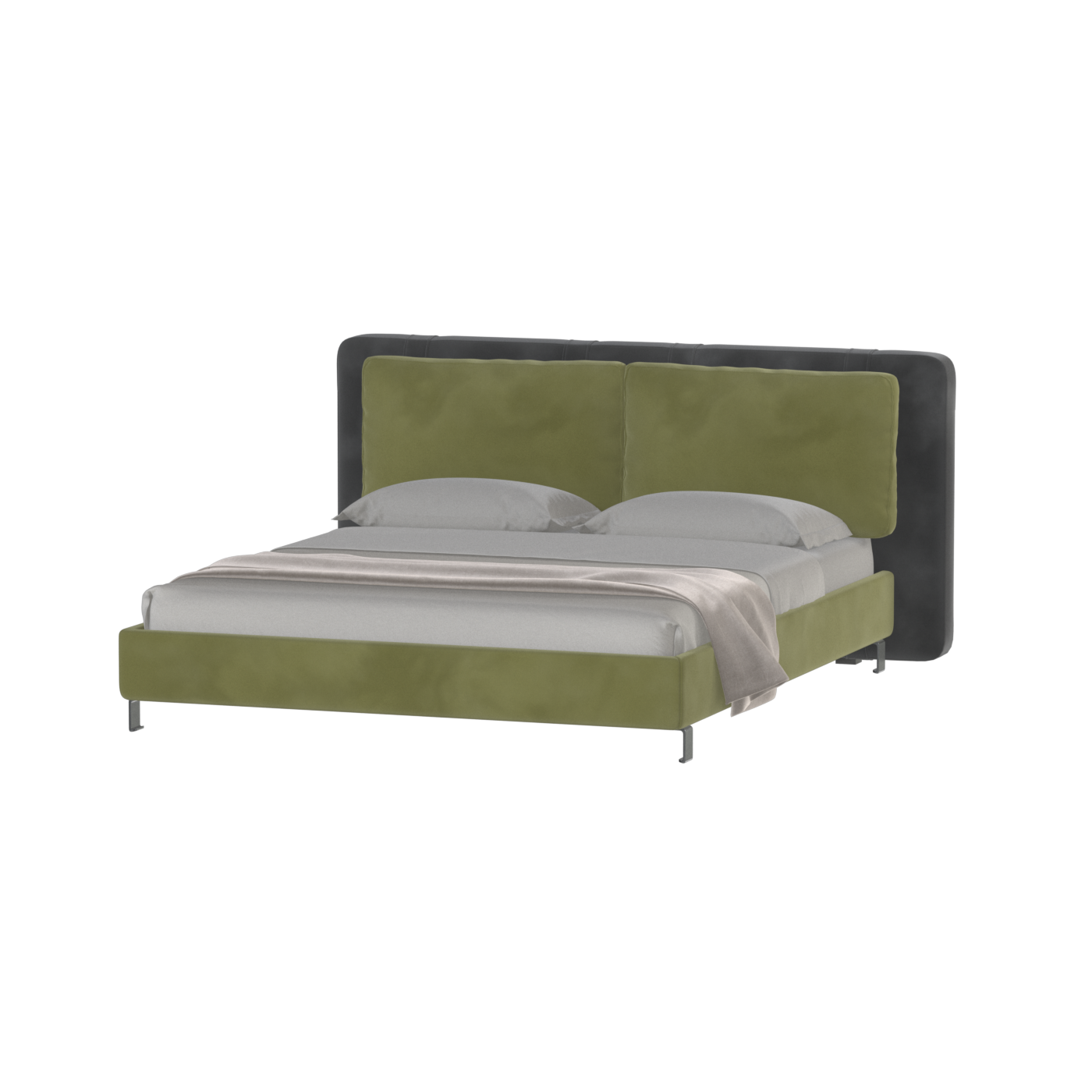 Giovanna Double Bed with Elegant Headboard