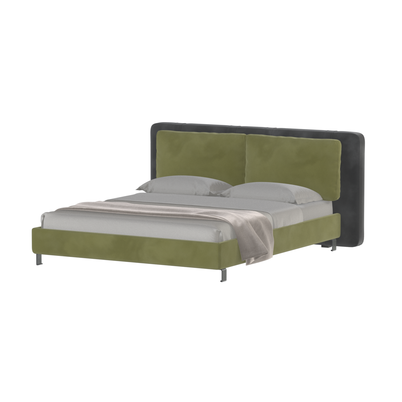 Giovanna Double Bed with Elegant Headboard
