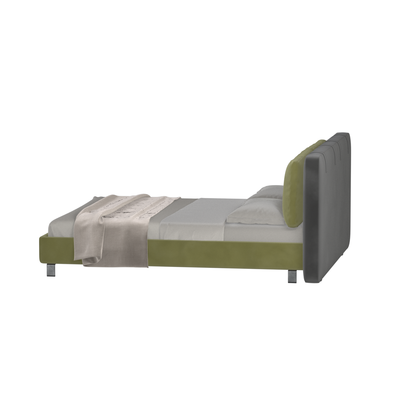 Giovanna Double Bed with Elegant Headboard