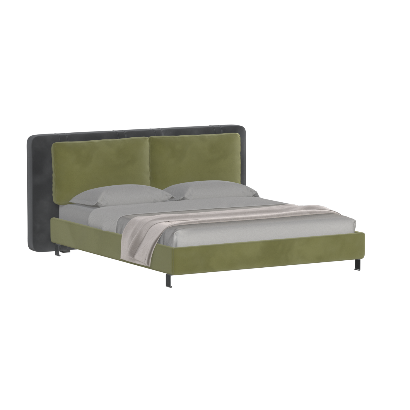 Giovanna Double Bed with Elegant Headboard