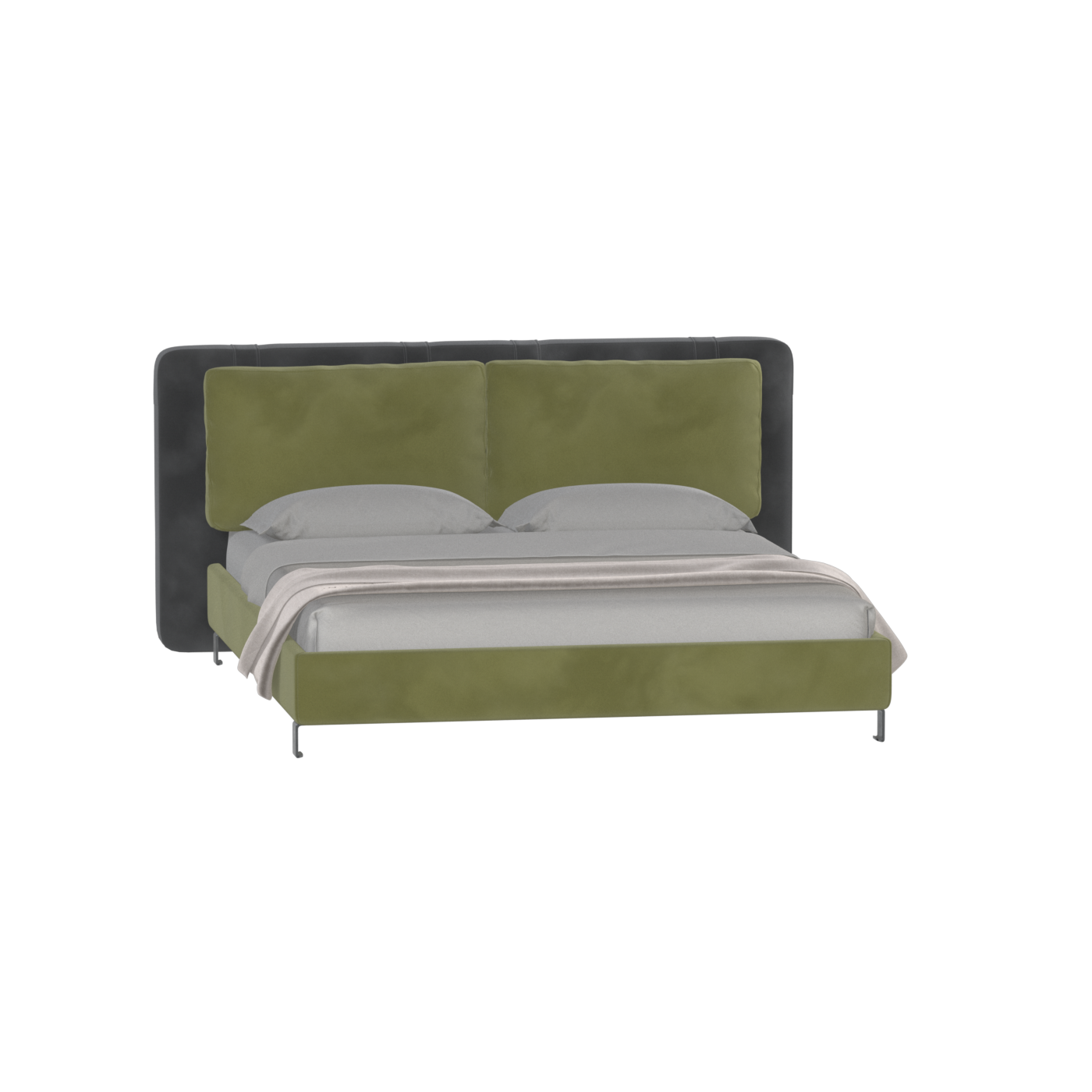 Giovanna Double Bed with Elegant Headboard