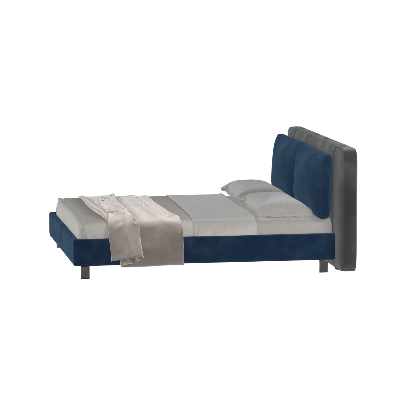 Giovanna Double Bed with Elegant Headboard