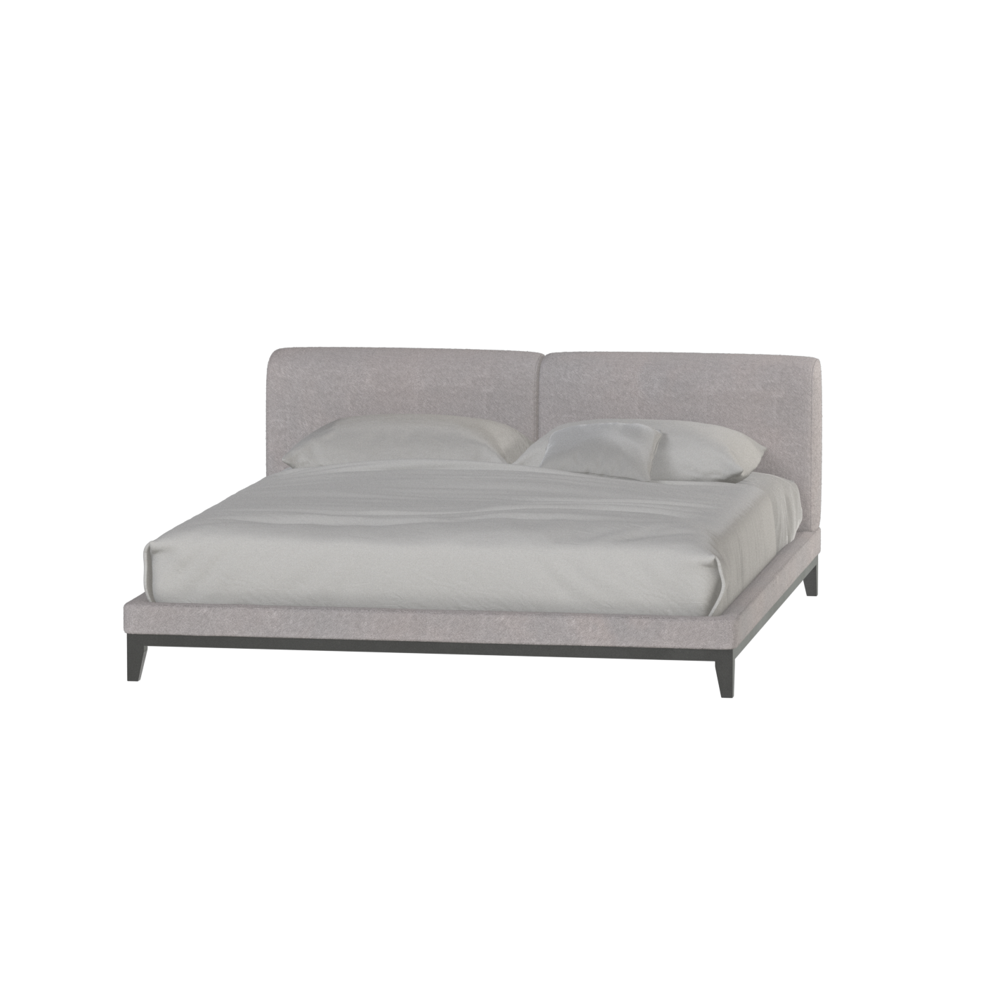Infinity Upholstered Double Bed with Elegant Headboard