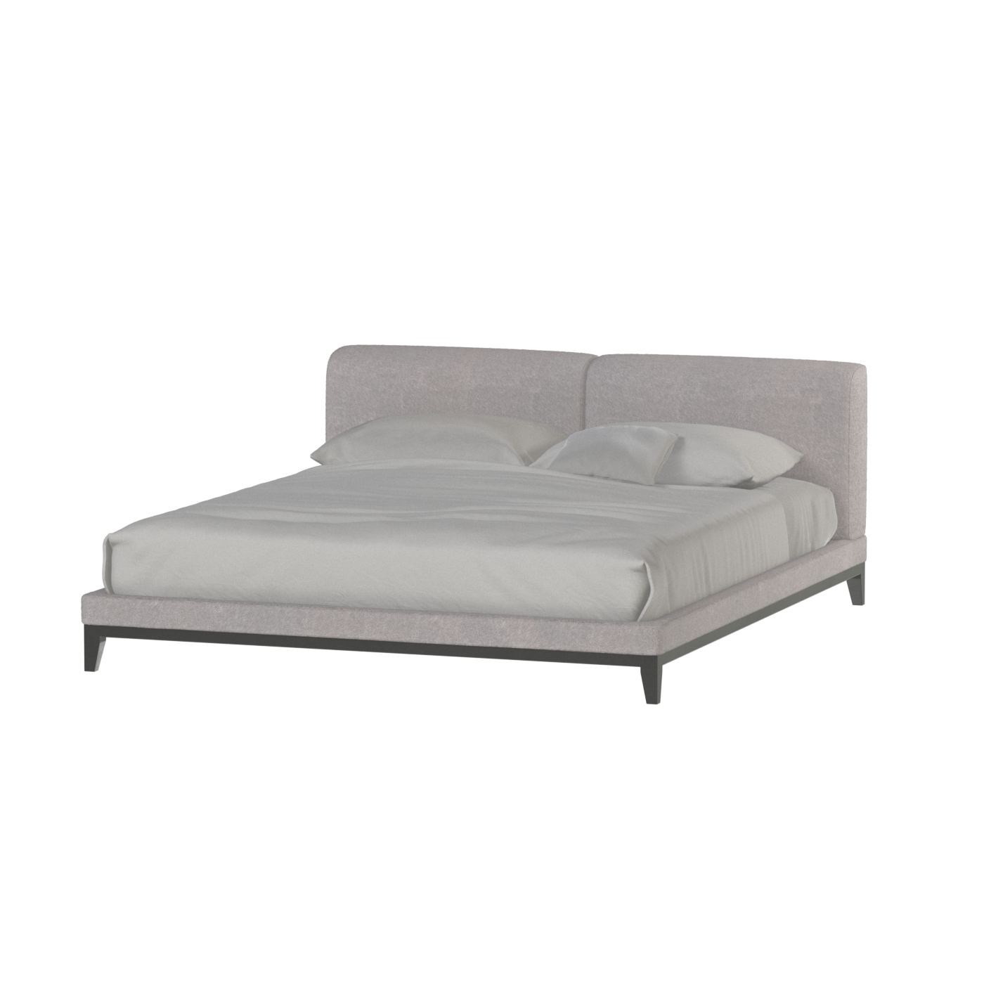 Infinity Upholstered Double Bed with Elegant Headboard