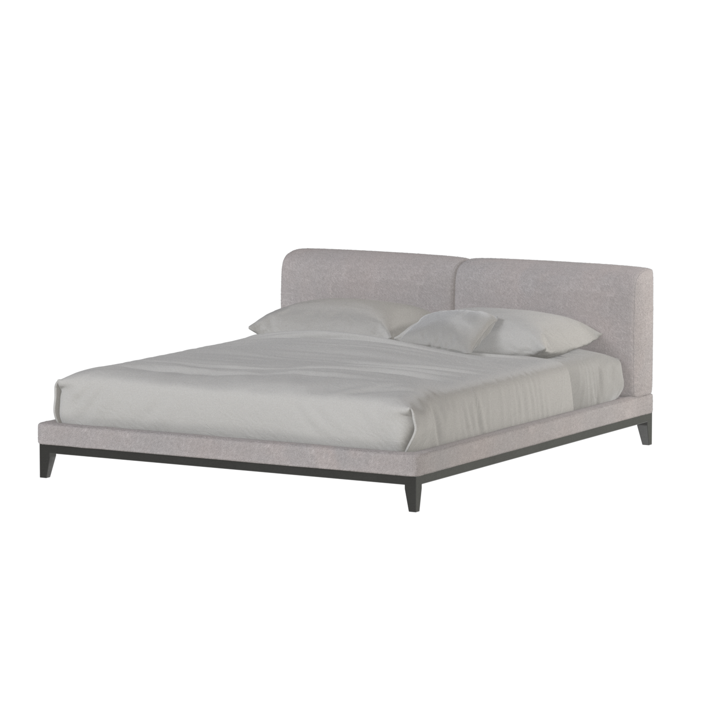Infinity Upholstered Double Bed with Elegant Headboard
