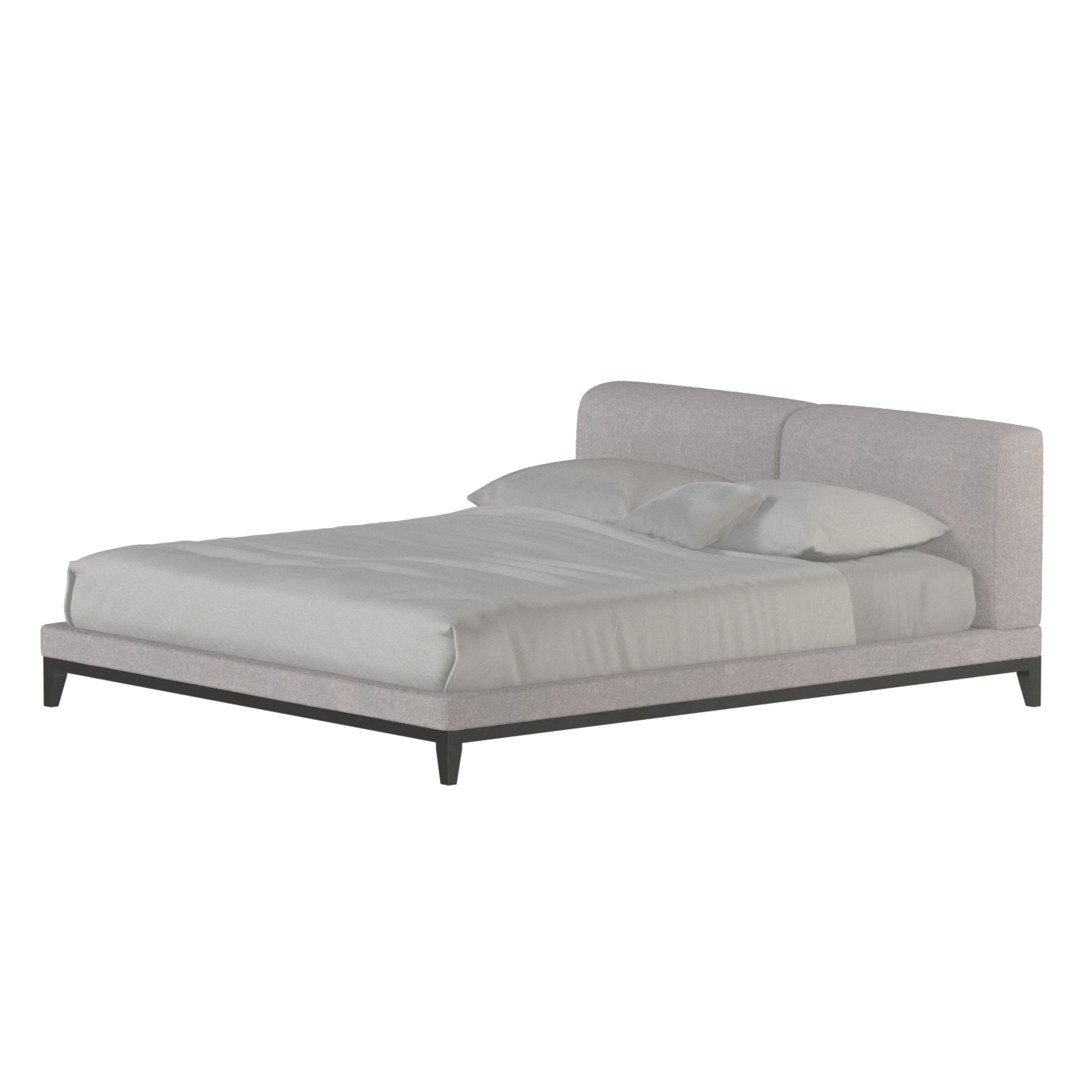 Infinity Upholstered Double Bed with Elegant Headboard