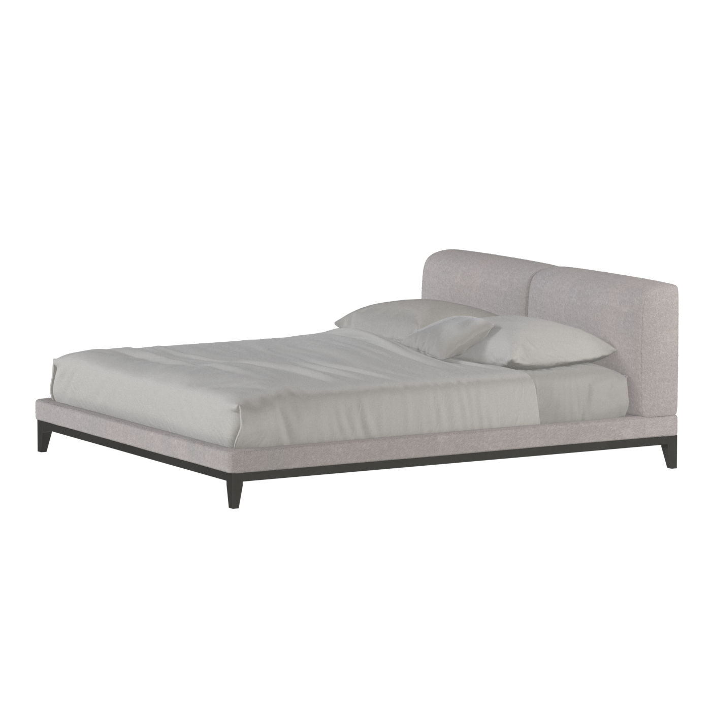 Infinity Upholstered Double Bed with Elegant Headboard