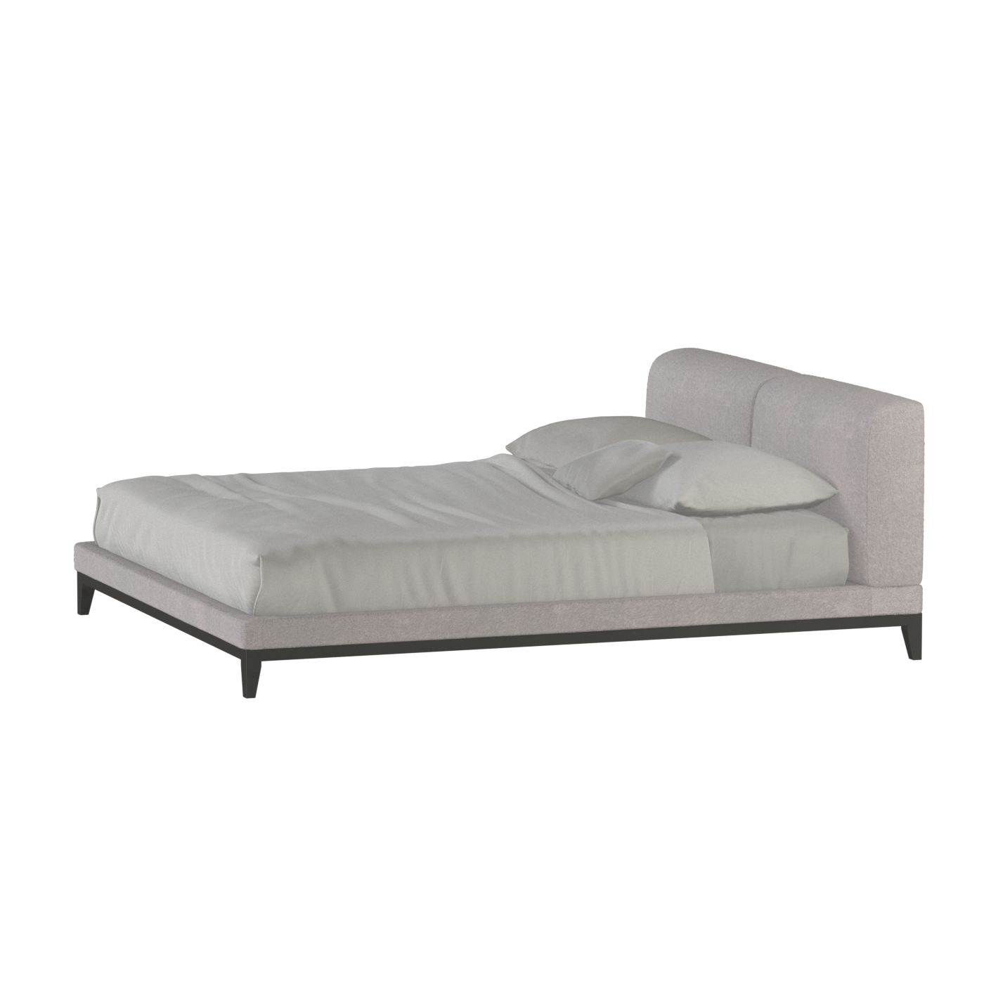 Infinity Upholstered Double Bed with Elegant Headboard