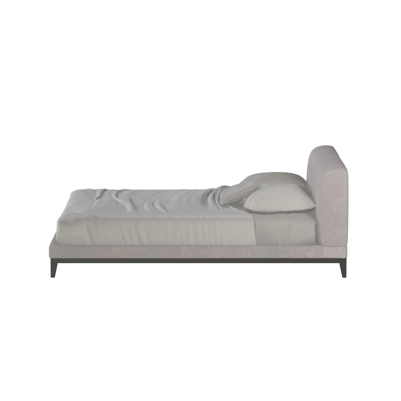 Infinity Upholstered Double Bed with Elegant Headboard