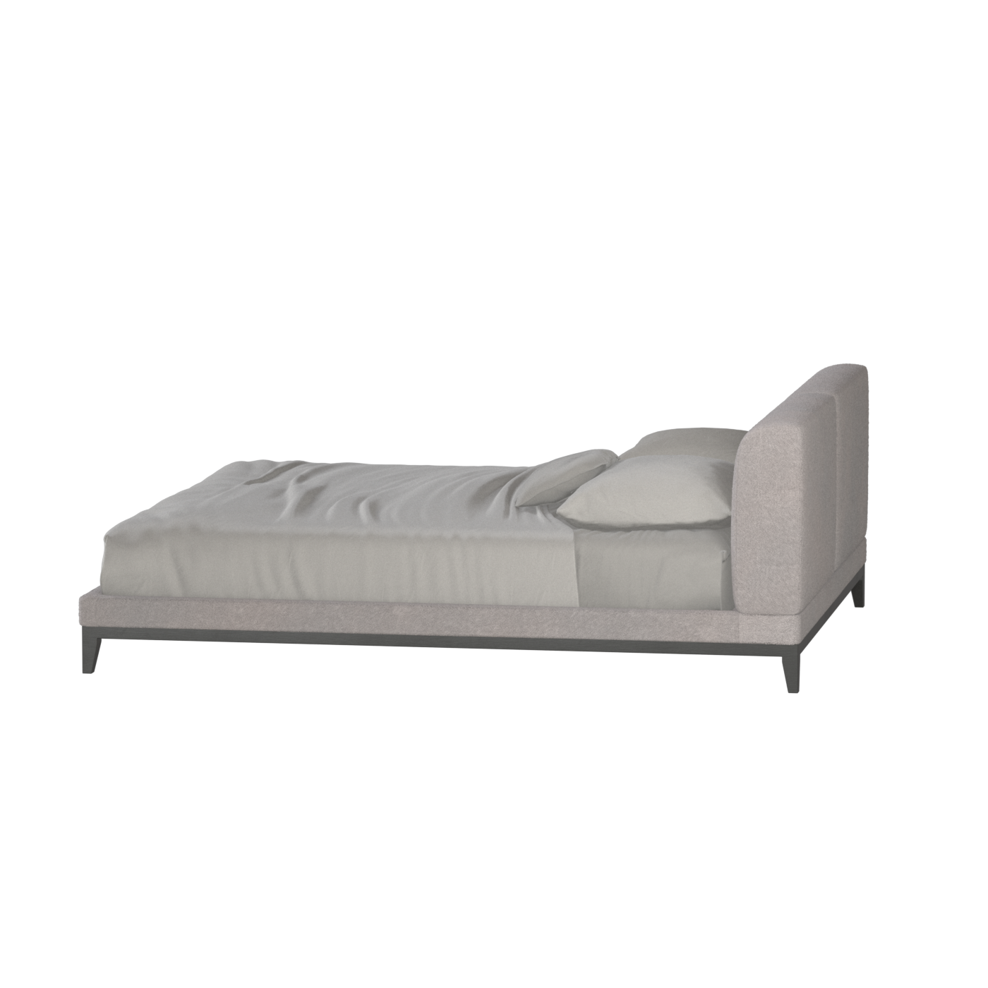 Infinity Upholstered Double Bed with Elegant Headboard