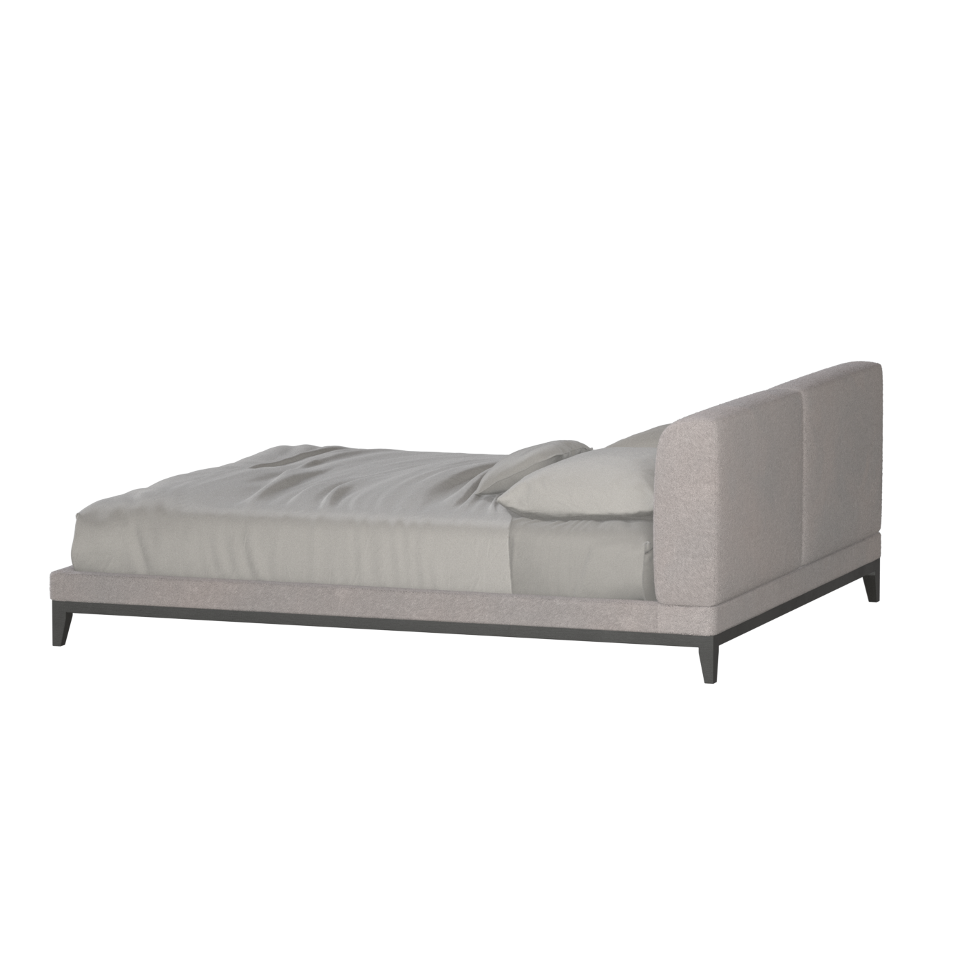 Infinity Upholstered Double Bed with Elegant Headboard