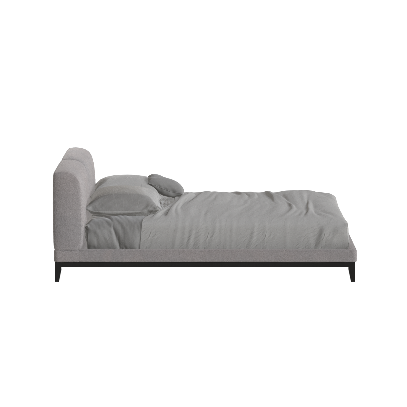 Infinity Upholstered Double Bed with Elegant Headboard