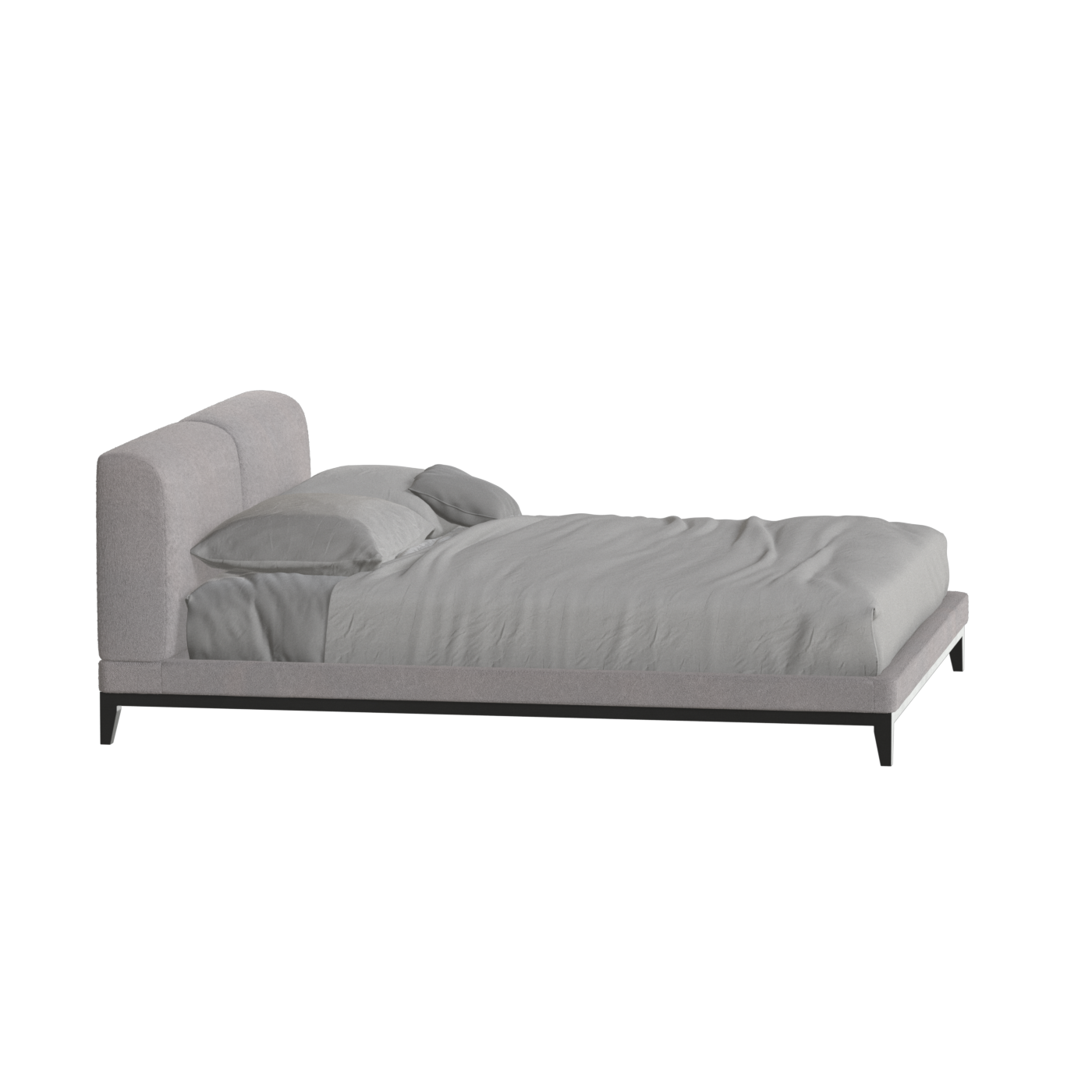 Infinity Upholstered Double Bed with Elegant Headboard