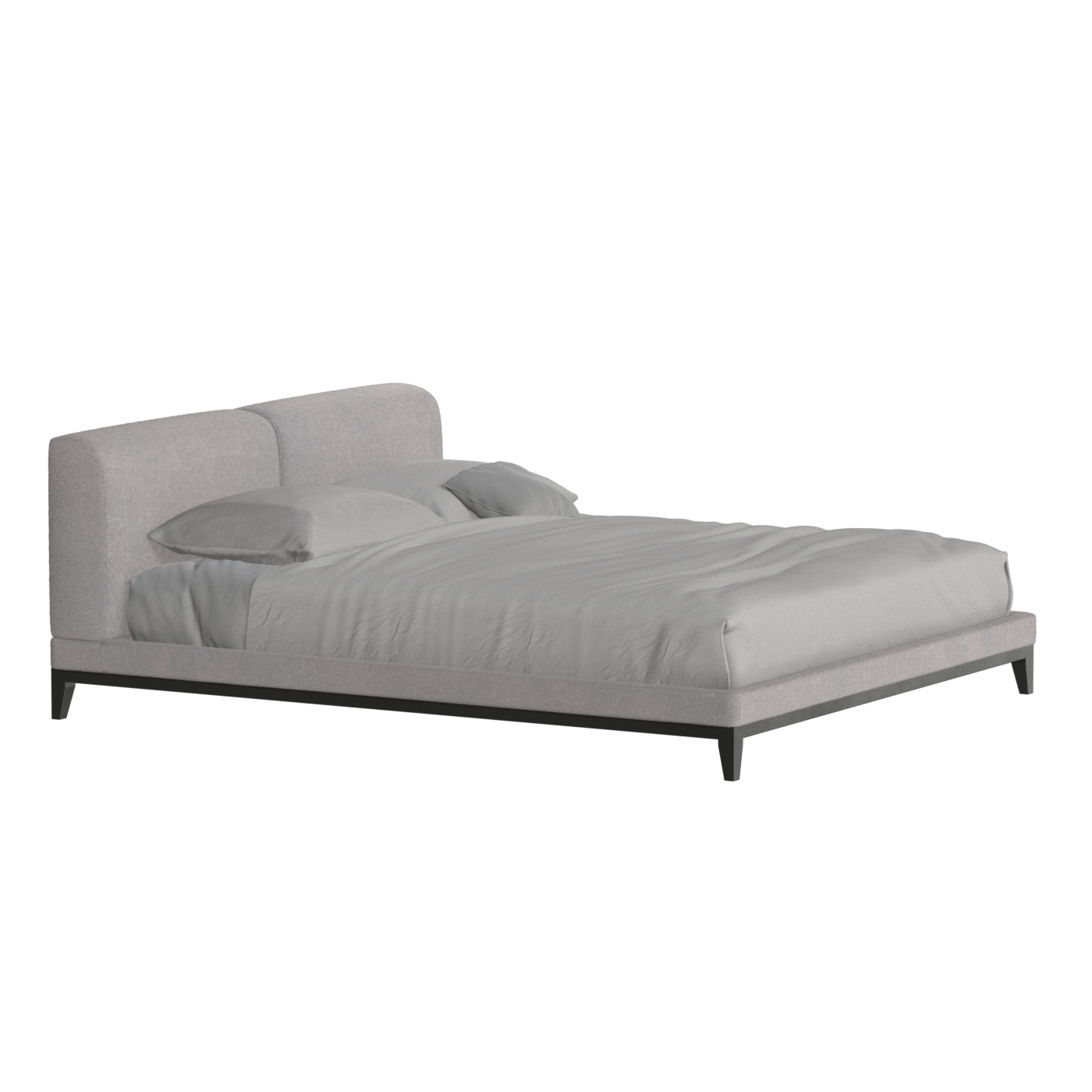 Infinity Upholstered Double Bed with Elegant Headboard