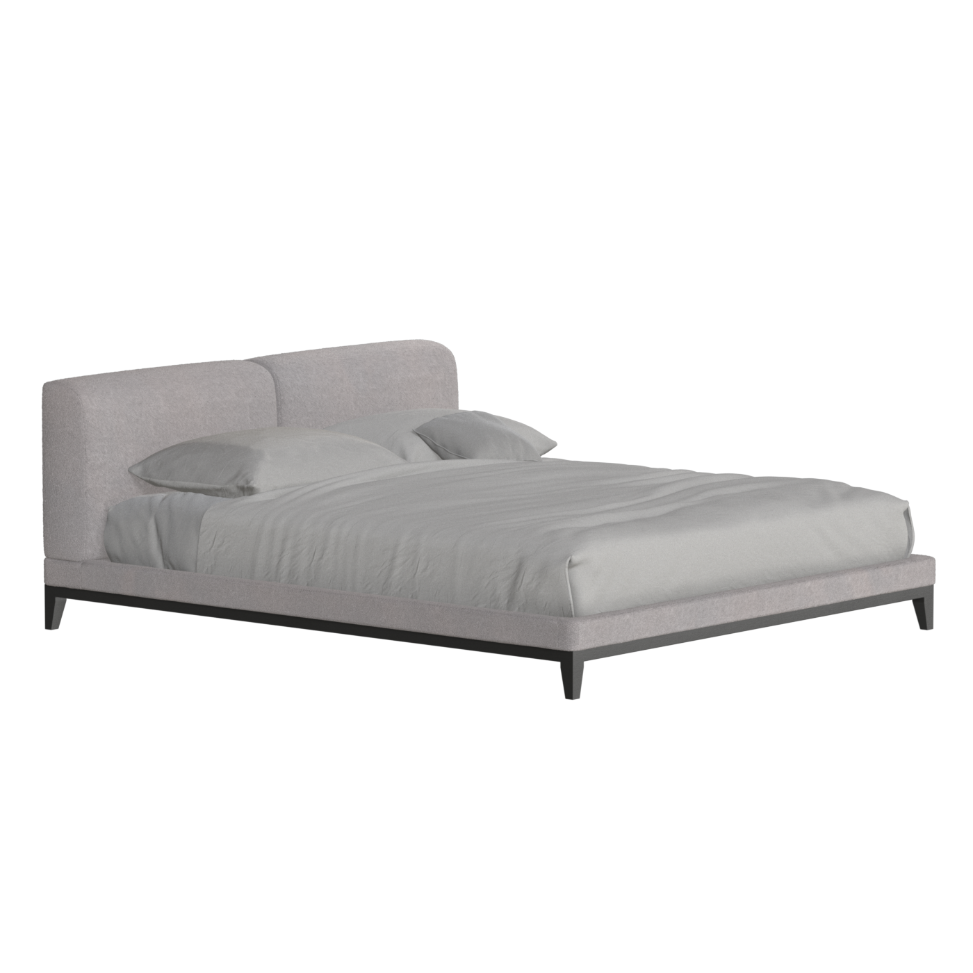 Infinity Upholstered Double Bed with Elegant Headboard