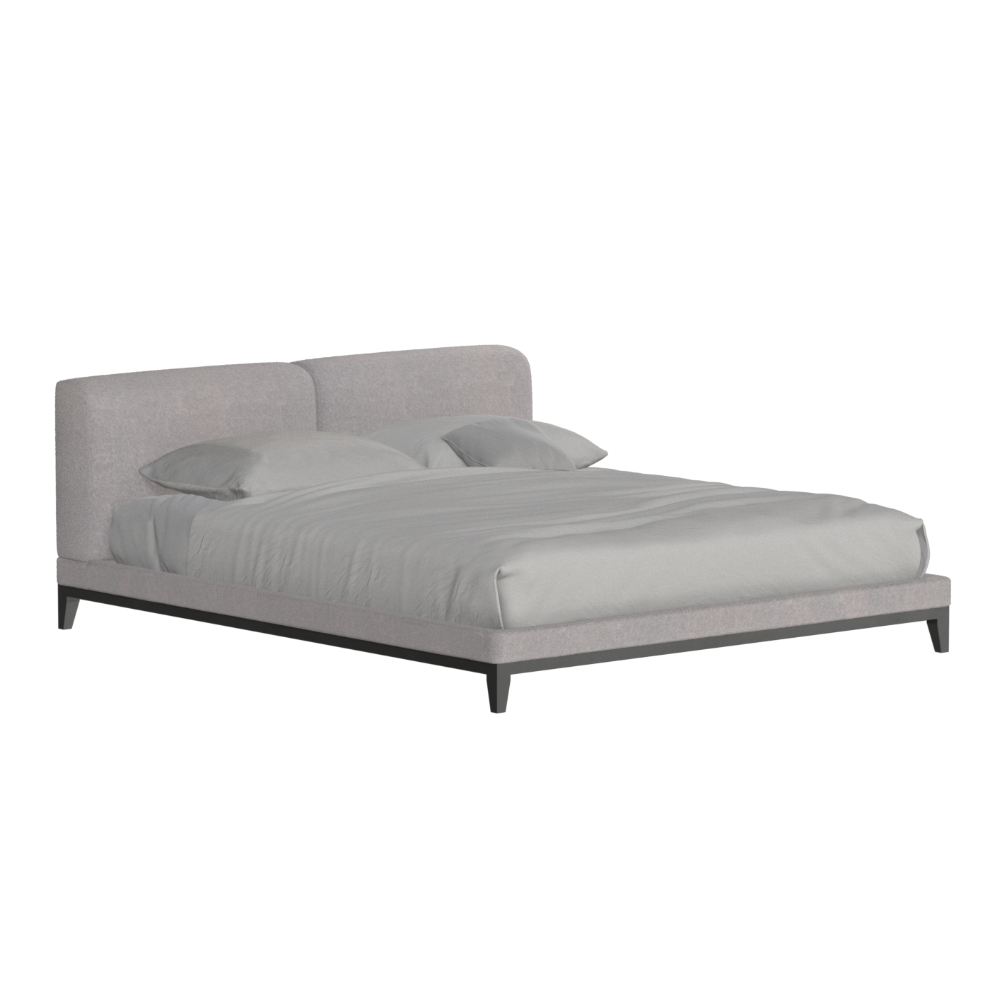 Infinity Upholstered Double Bed with Elegant Headboard