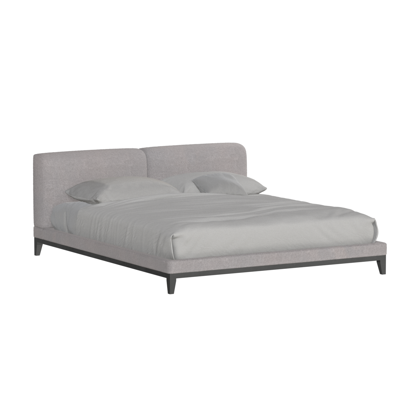 Infinity Upholstered Double Bed with Elegant Headboard