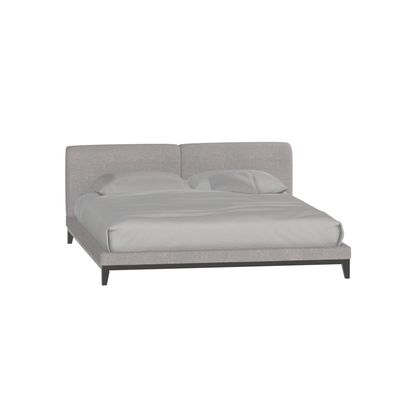 Infinity Upholstered Double Bed with Elegant Headboard